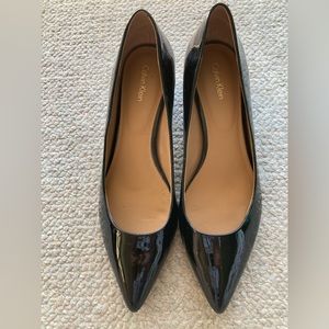 Calvin Klein Genoveva Black Patent Pump- Size 10M